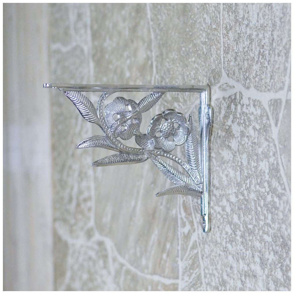 

Casa Decor Striking Rose Double Delight Handcrafted Iron Wall Brackets for Wall Shleves Home Decor