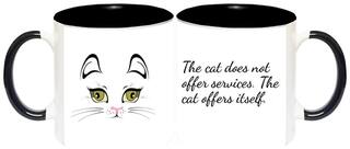 Cat Ceramic Coffee Mug by AshvahTM - MUG571-BLK