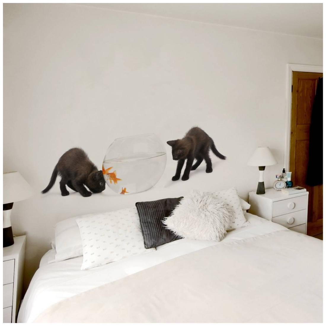 

Rawpockets Wall Stickers Cats and Fish Bowl