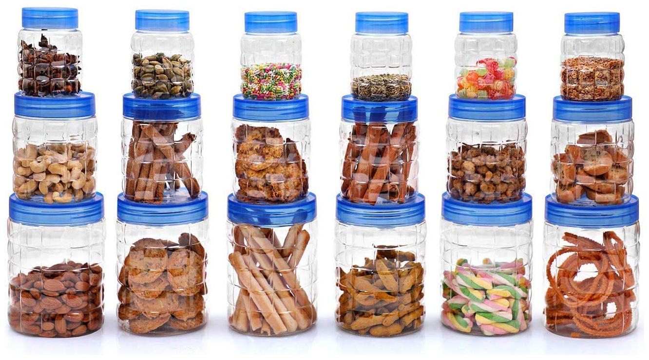 

Cello Checkers Plastic Container Set 18-Pieces Blue