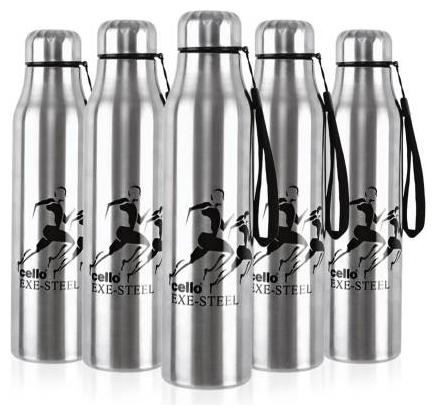 

Cello Goldie Stainless Steel Water Bottle -700ml (Silver Set Of 5)