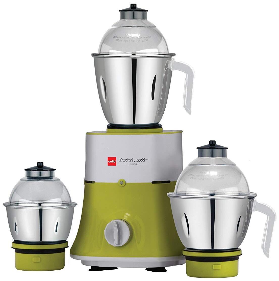 

Cello GRIND-N-MIX 700 750 W Mixer Grinder ( Green 3 Jars )