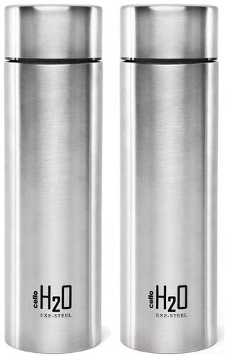 Buy Cello H2o Steel Set Of 2 Silver 1000 Ml Bottle Pack Of 2 Silver Online At Low Prices In India Paytmmall Com