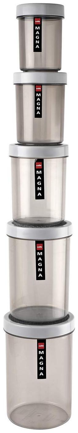 

Cello Magna Container Set of 5 pcs Smoke Grey