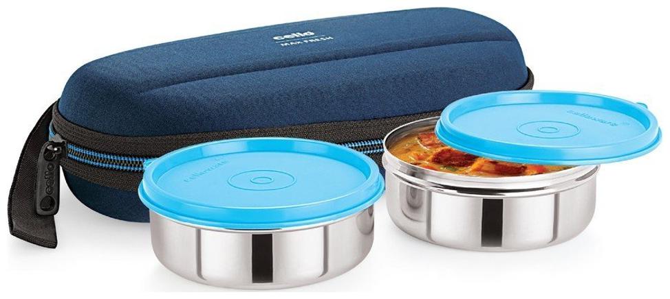 Cello Max Fresh Super Steel 2 Container Lunch Box Blue by AZ Sellers