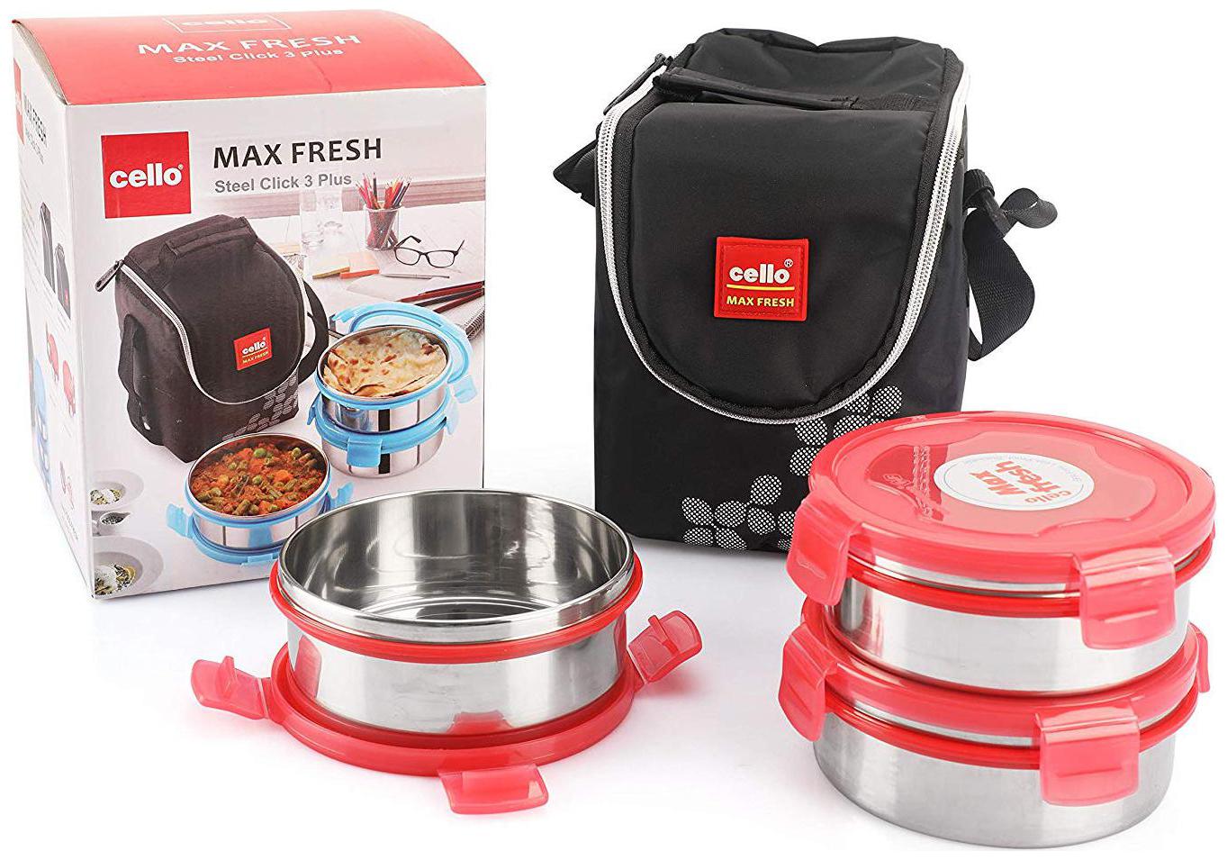 

Cello Max Fresh Stainless Steel Lunch Box Set 475ml