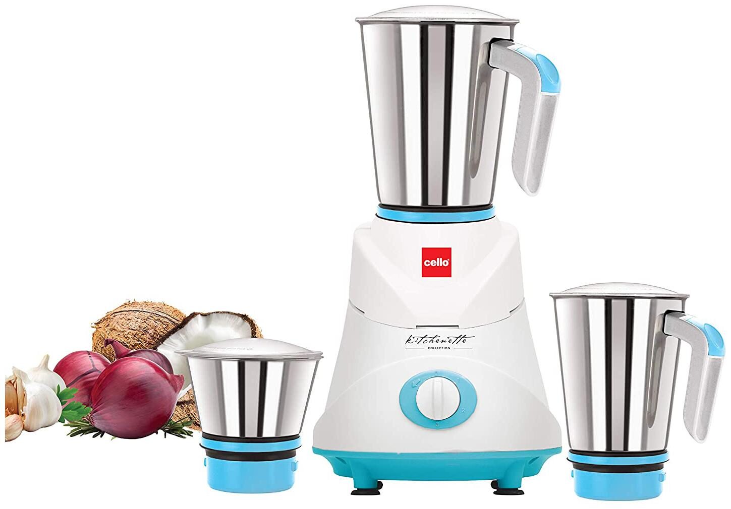 

Cello ERTIGA 750 PRO 750 W 750 W Mixer Grinder ( Blue 3 Jars )