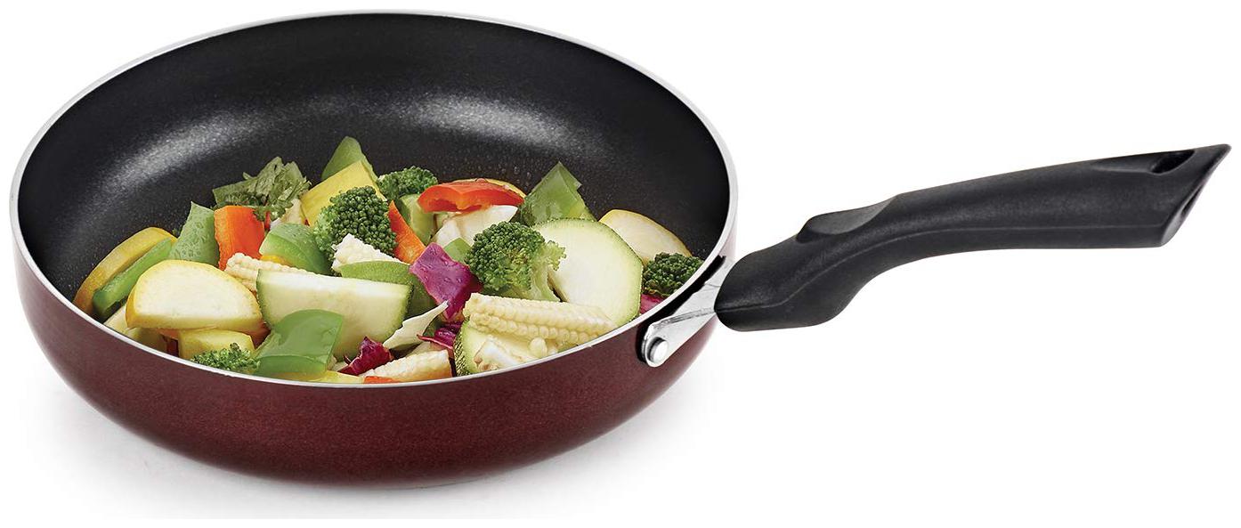 

Cello Non Stick Induction Base Frying Pan Tapper Pan 220 mm Cherry