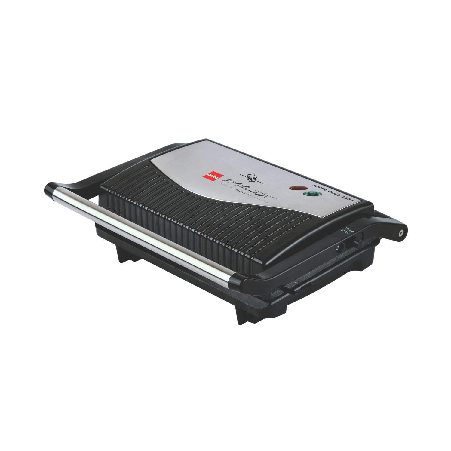 

Cello SUPER CLUB 200 2 Slices Sandwich Maker - Black Silver