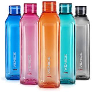 Buy Cello Venice Plastic Bottle Set 1 Litre Set Of 5 Assorted Online At Low Prices In India Paytmmall Com