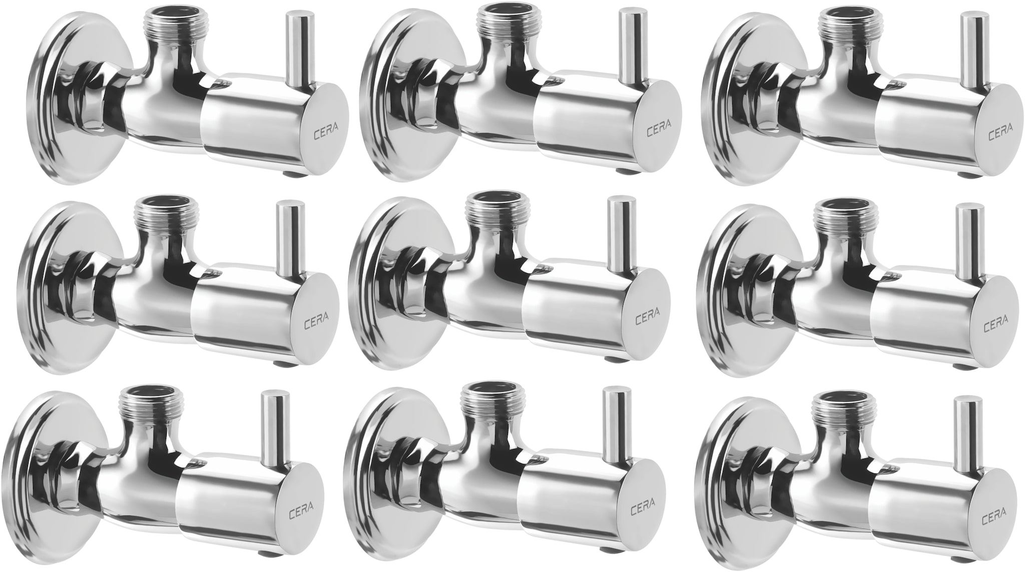 

CERA - Angle Cock with Wall Flange Set of 9 pcs