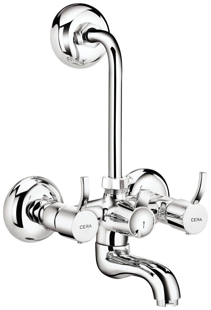 

Cera Crayon Quarter Turn Fittings Wall Mixer (Chrome Finish)