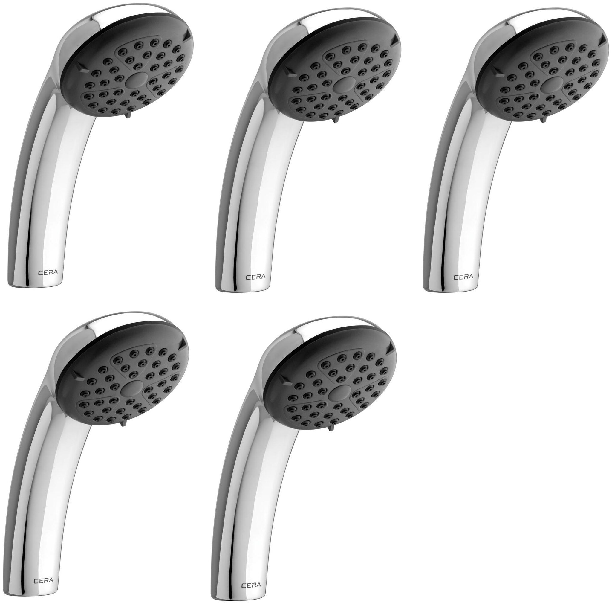 

CERA - Hand Shower 90 MM (4 inch) diameter with 125 MM (5 inch) Long Arm Set of 5 pcs
