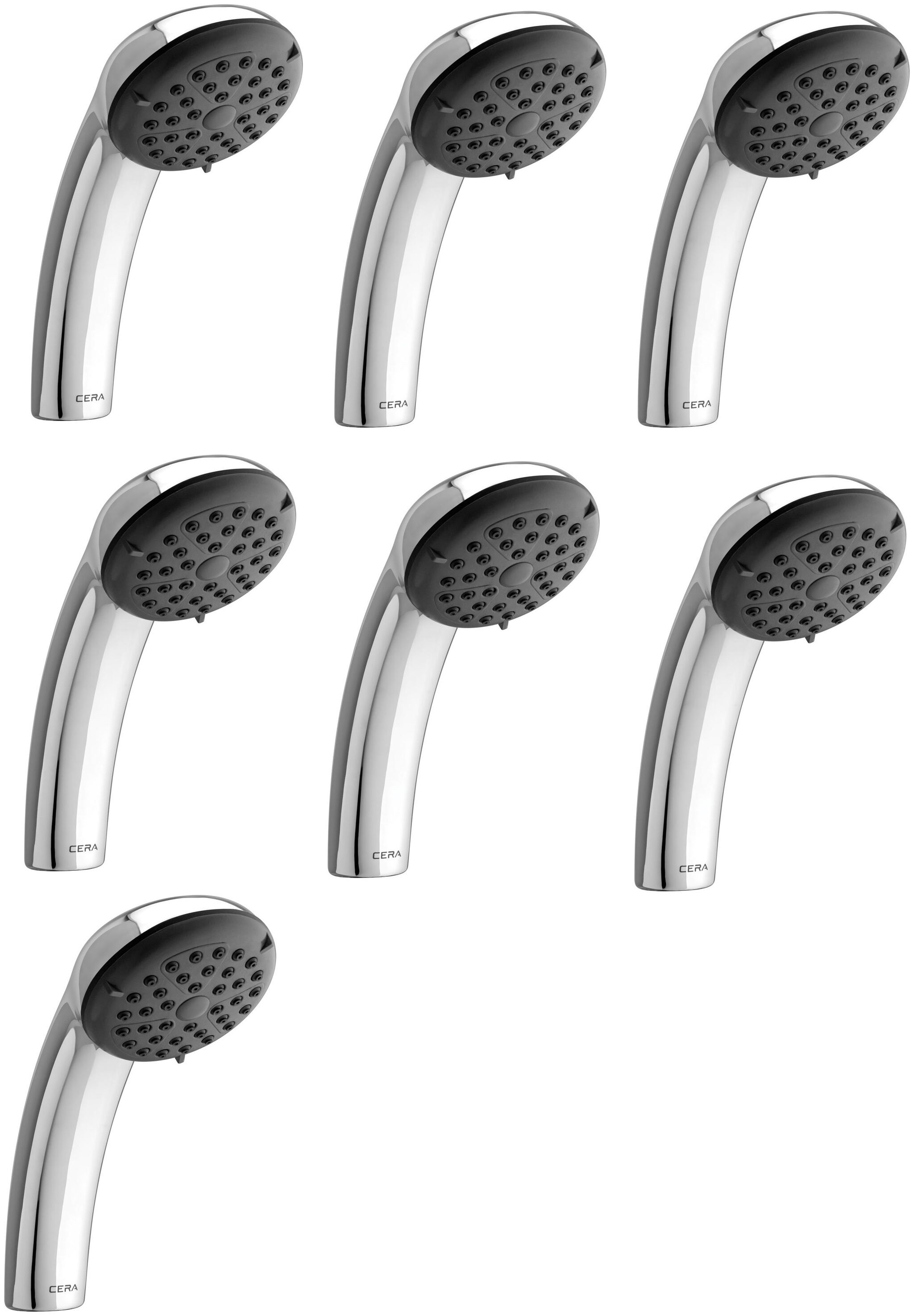 

CERA - Hand Shower 90 MM (4 inch) diameter with 125 MM (5 inch) Long Arm Set of 7 pcs