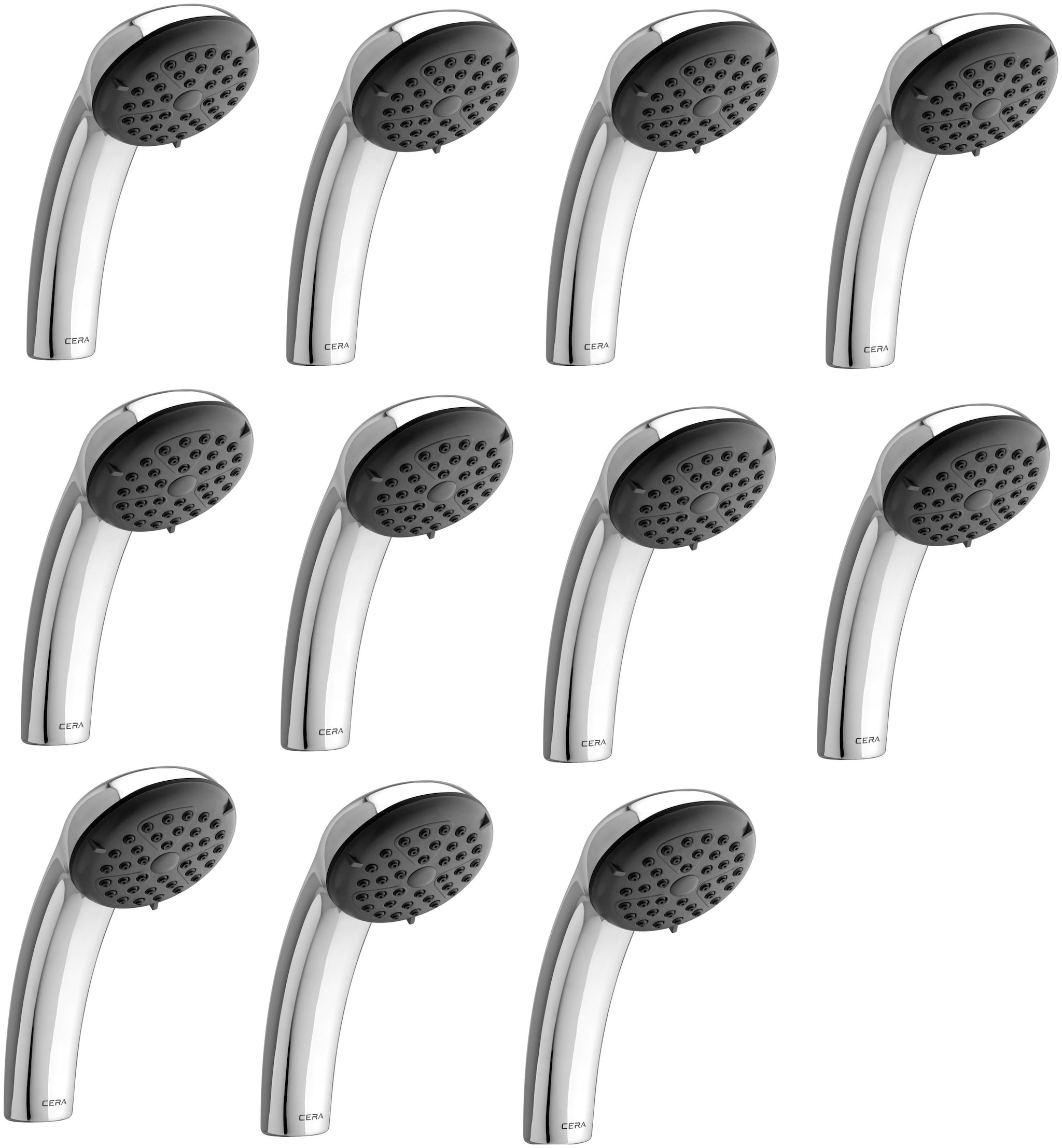 

CERA - Hand Shower 90 MM (4 inch) diameter with 125 MM (5 inch) Long Arm Set of 11 pcs