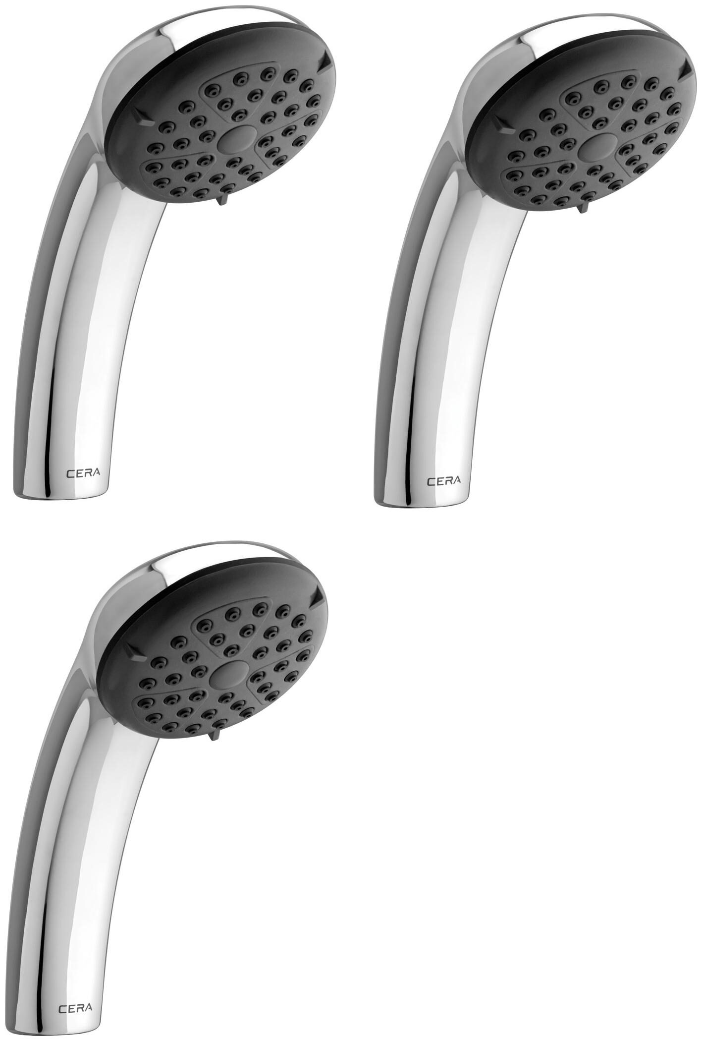 

CERA - Hand Shower 90 MM (4 inch) diameter with 125 MM (5 inch) Long Arm Set of 3 pcs