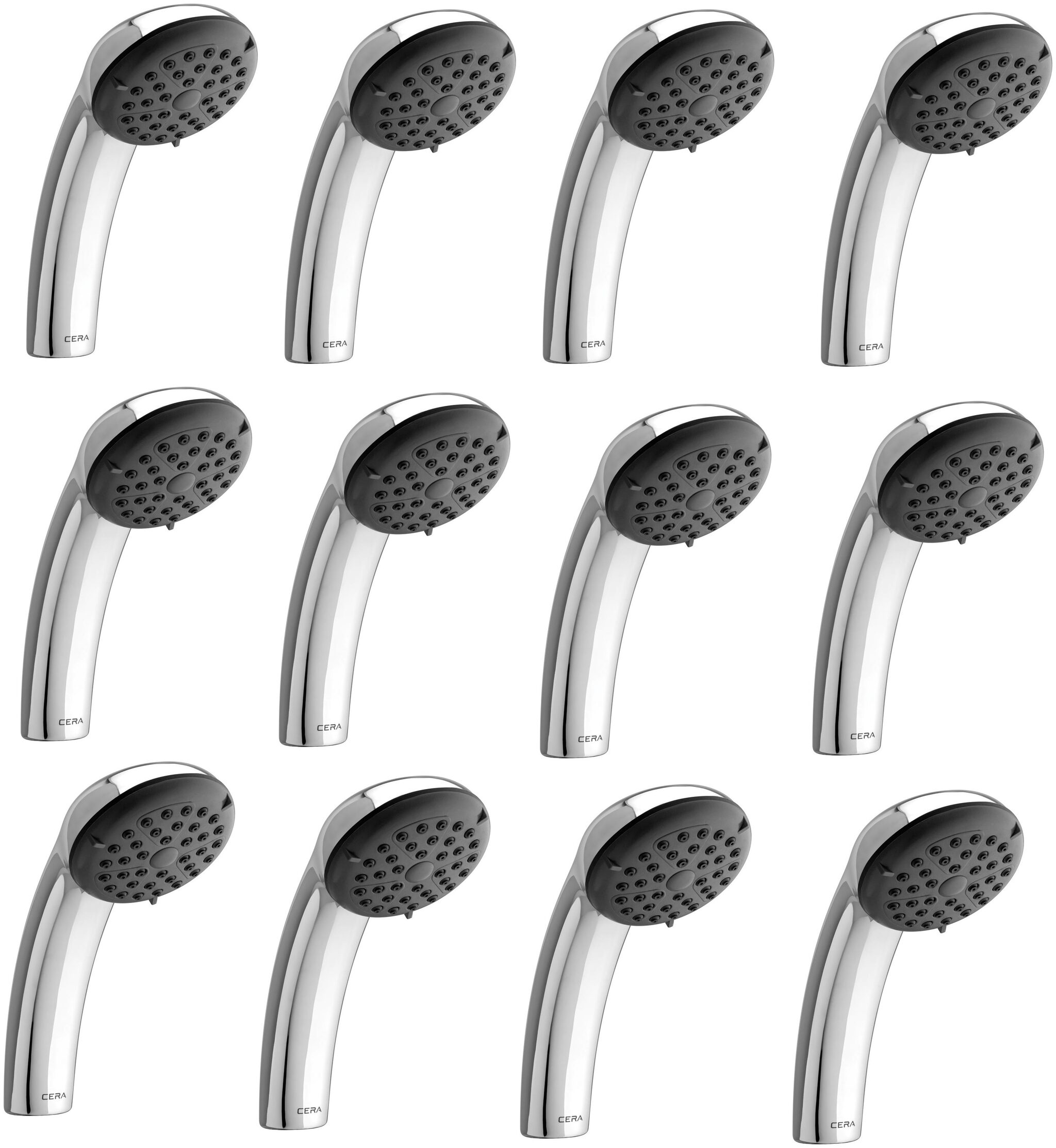 

CERA - Hand Shower 90 MM (4 inch) diameter with 125 MM (5 inch) Long Arm Set of 12 pcs