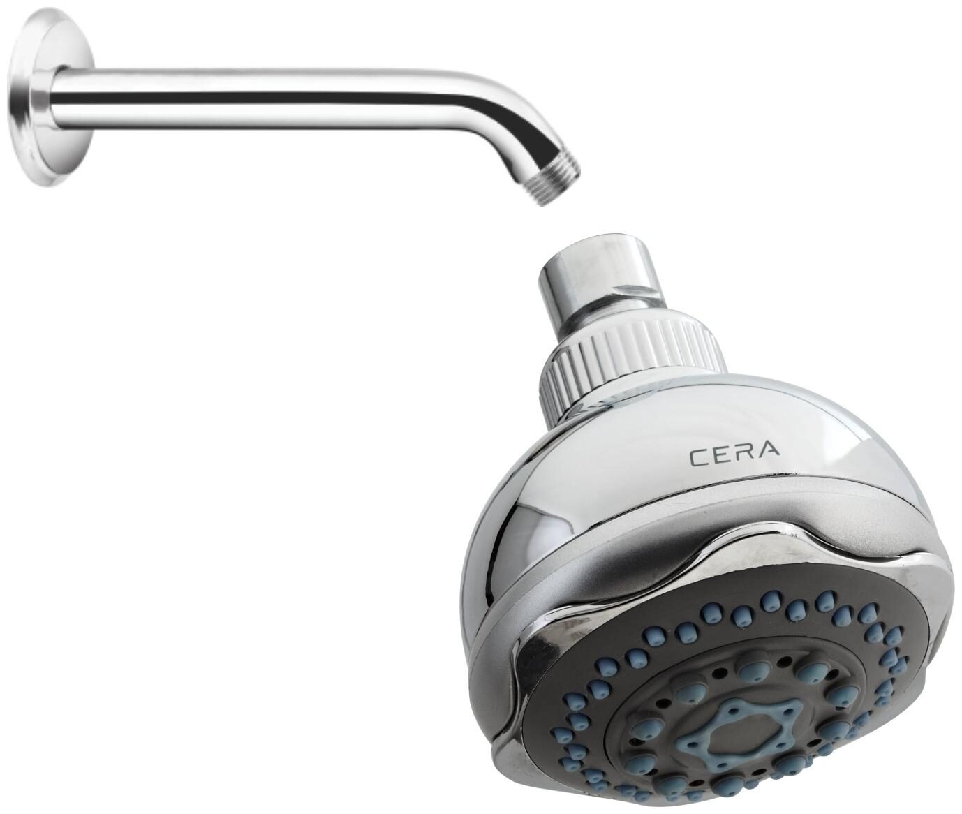

CERA - Overhead Shower 95 MM (4 inch) with 3 Flow and Shower Arm 230 MM (9 inch) with Wall Flange