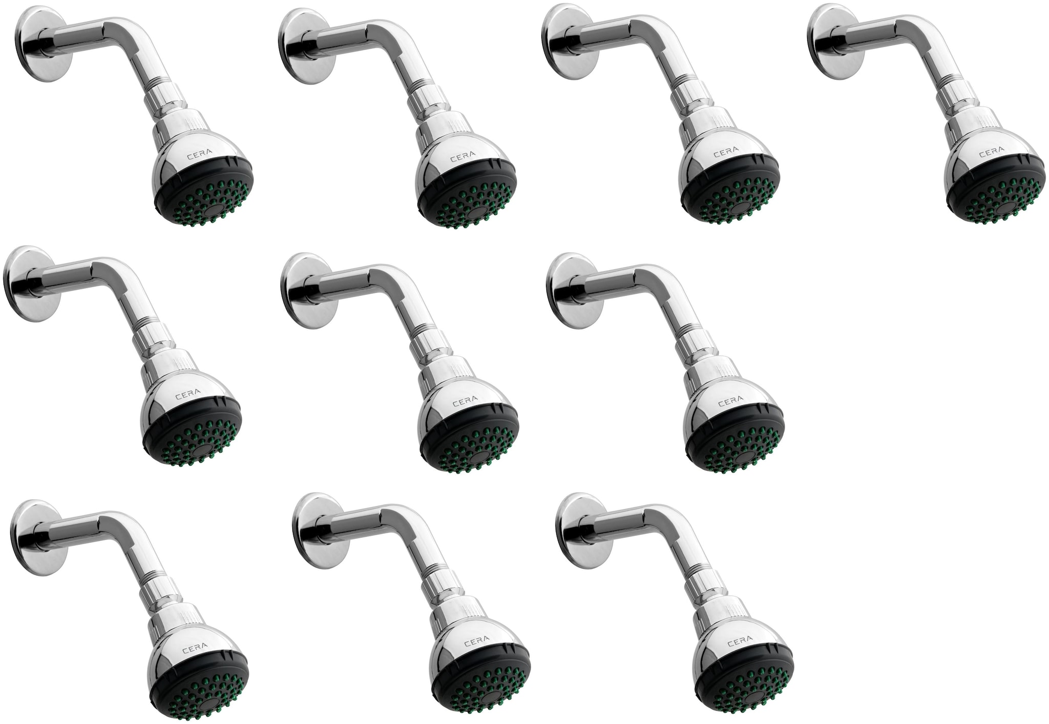 

CERA - Overhead Shower 70MM (2 5 inch) with 235 MM (10 5 inch) Long Shower Arm Set of 10 pcs