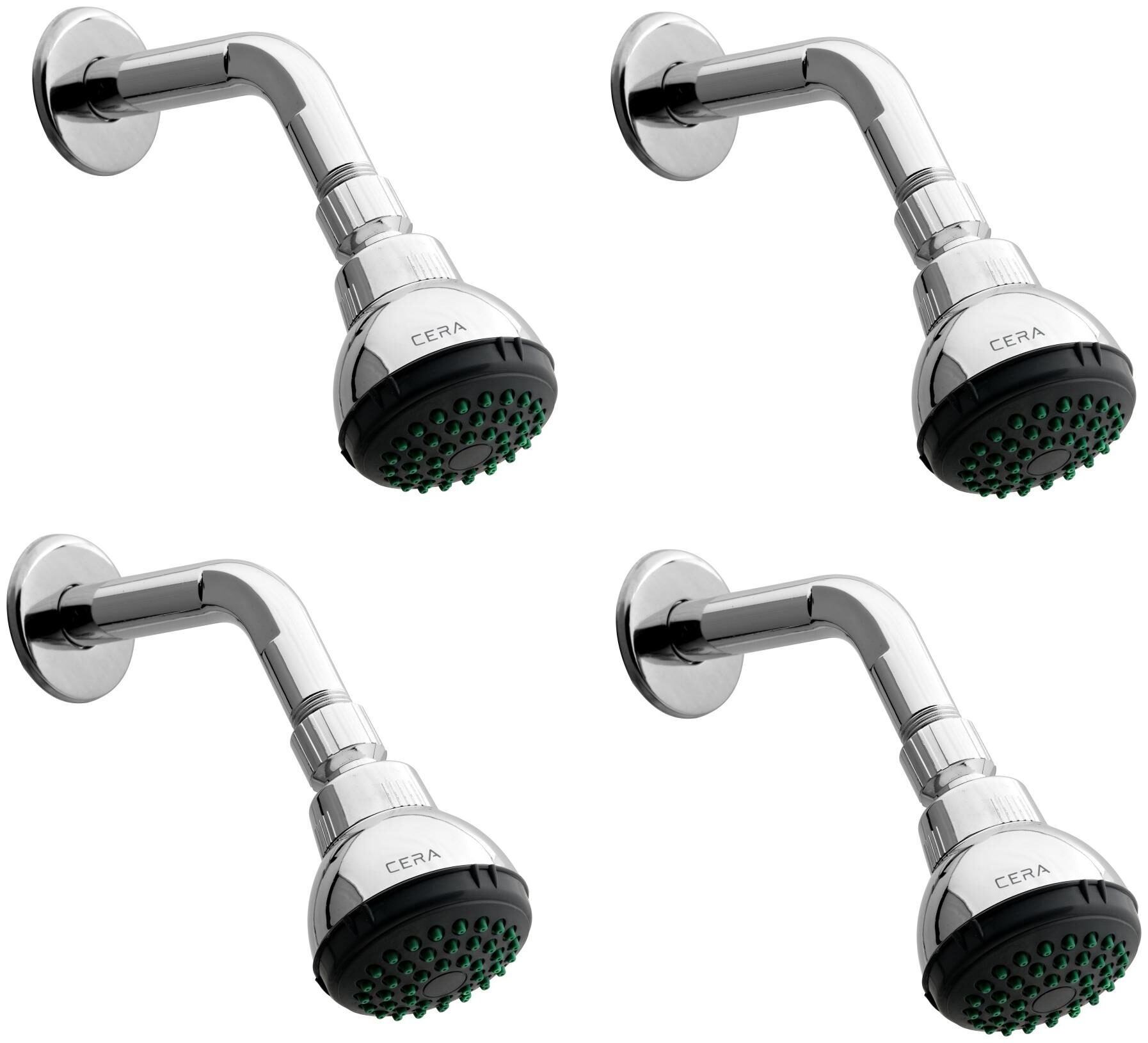 

CERA - Overhead Shower 70MM (2 5 inch) with 235 MM (10 5 inch) Long Shower Arm Set of 4 pcs