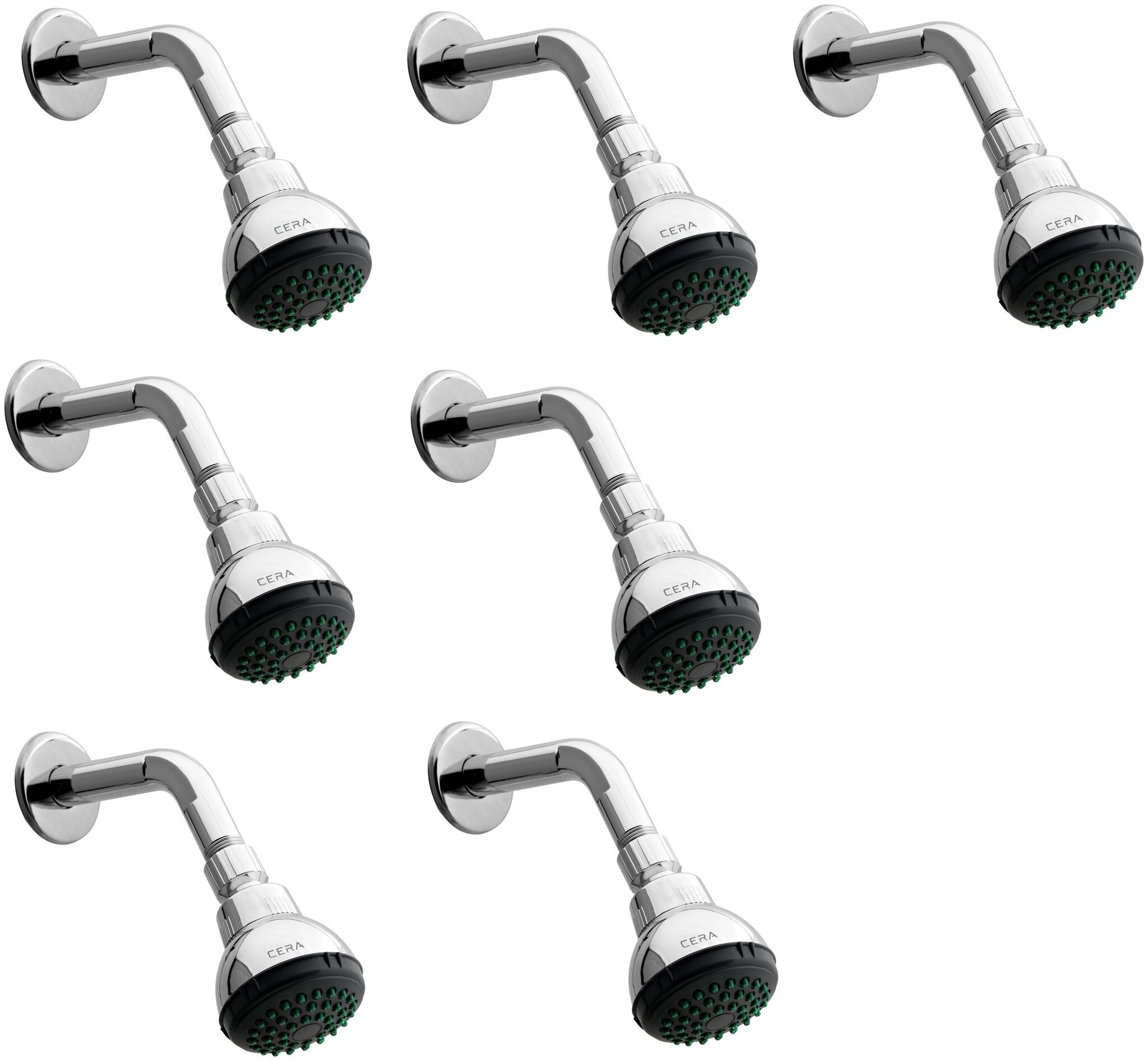 

CERA - Overhead Shower 70MM (2 5 inch) with 235 MM (10 5 inch) Long Shower Arm Set of 7 pcs
