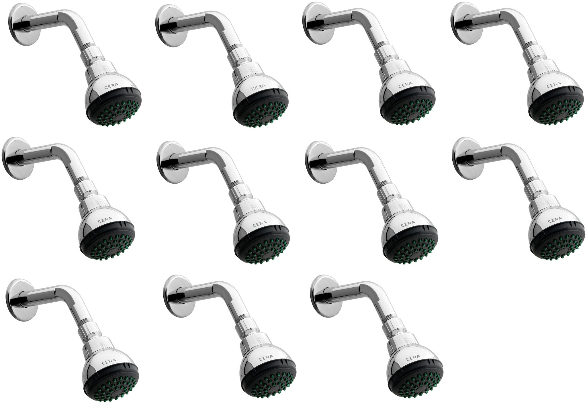 

CERA - Overhead Shower 70MM (2 5 inch) with 235 MM (10 5 inch) Long Shower Arm Set of 11 pcs