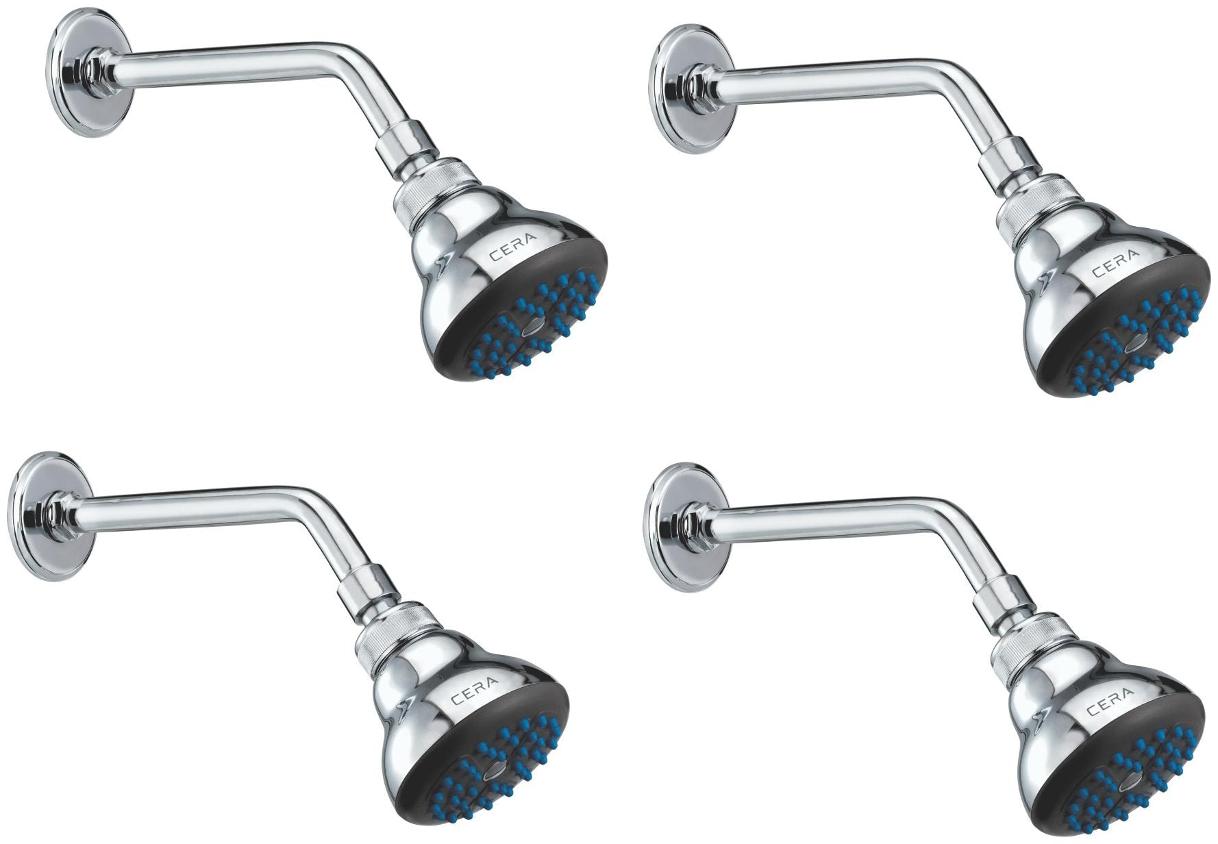 

CERA - Overhead Shower 85 mm (3 5 inch) dia with Single Flow and 12 inch Shower Arm Set of 4 pcs