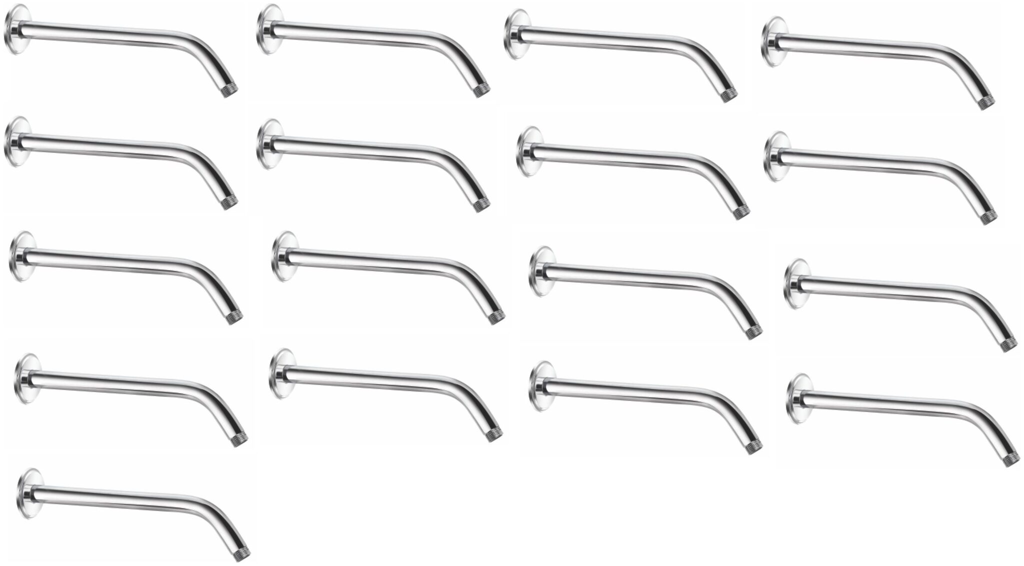 

CERA - Overhead Shower Arm 305 MM (12 inch) with Wall Flanges Set of 17 pcs
