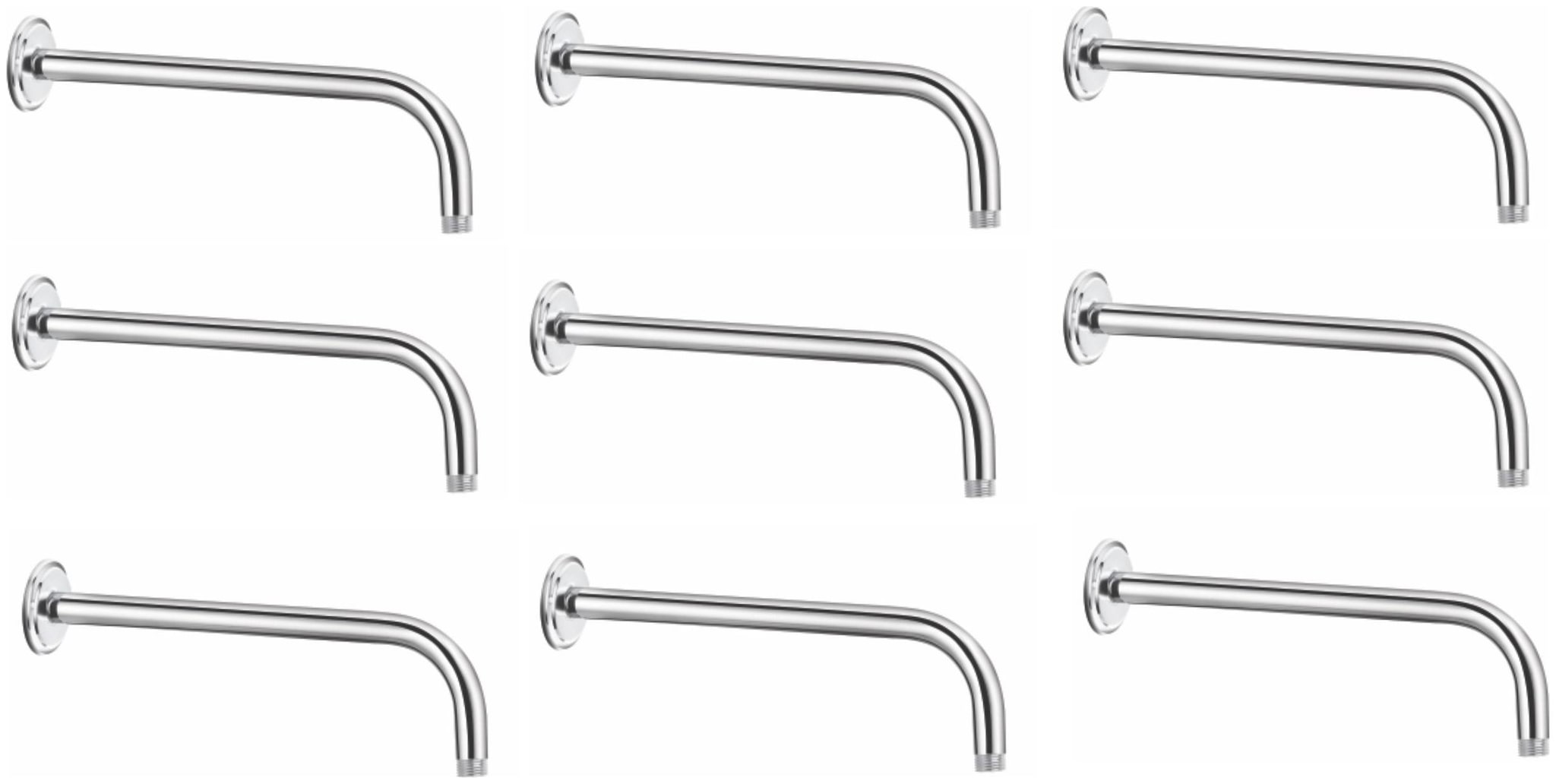 

CERA - Overhead Shower Arm 380 MM (15 inch) with Wall Flanges Set of 9 pcs
