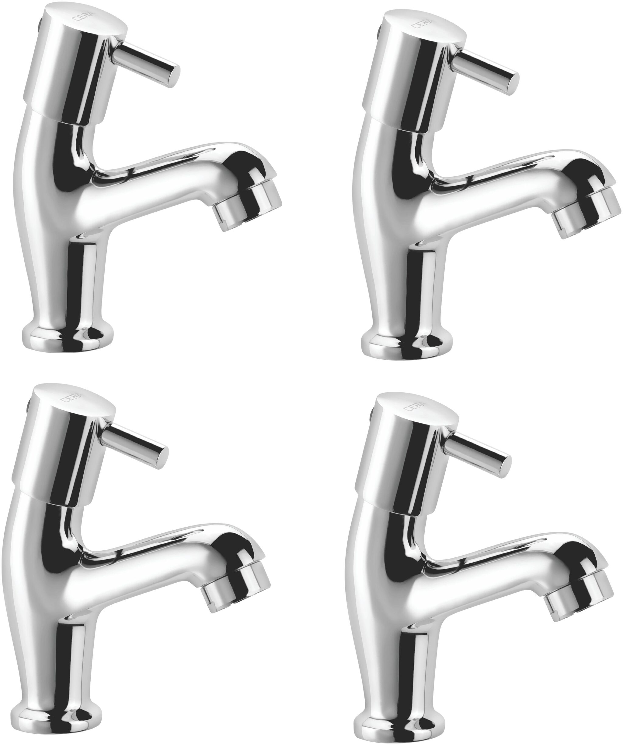 

CERA - Pillar Cock High Neck with Aerator Set of 4 pcs (Type - Garnet)