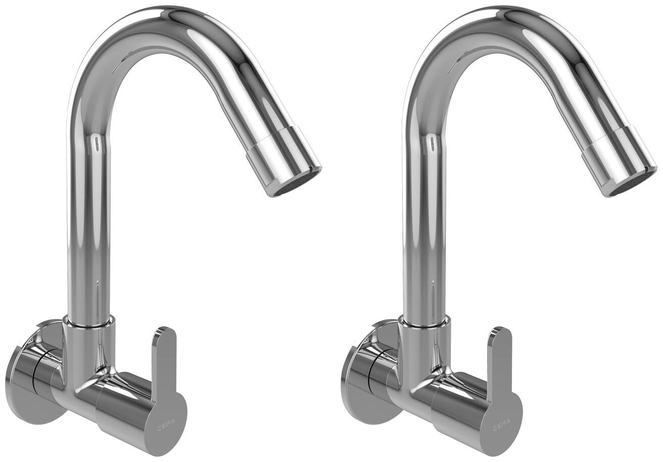 

Cera Wall Mount Brass Wall Taps ( Handle Controlled )