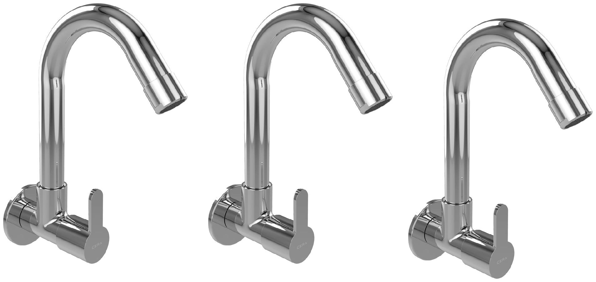 

Cera Wall Mount Brass Wall Taps ( Handle Controlled )