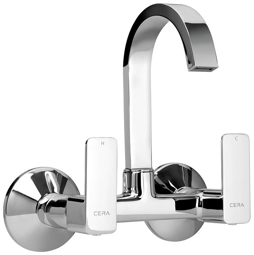 

CERA - Sink Mixture (Wall Mounted) with 150 mm (6 ) Long Swivel Spout and Wall Flange