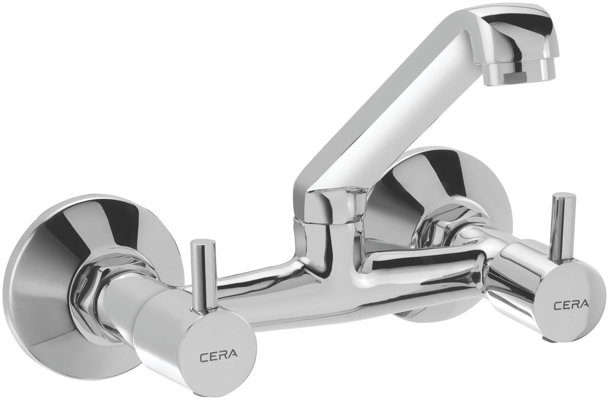 

Cera Wall Mount Brass Basin and Sink Mixers ( Handle Controlled )