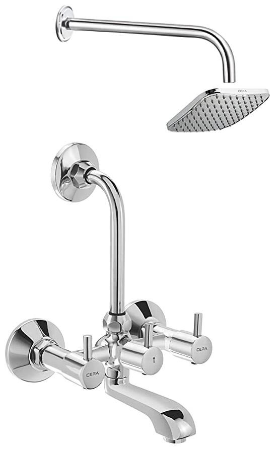 

CERA - Wall Mixture Quarter Turn with Overhead Shower (7 Inches) Shower Arm (15 Inches)