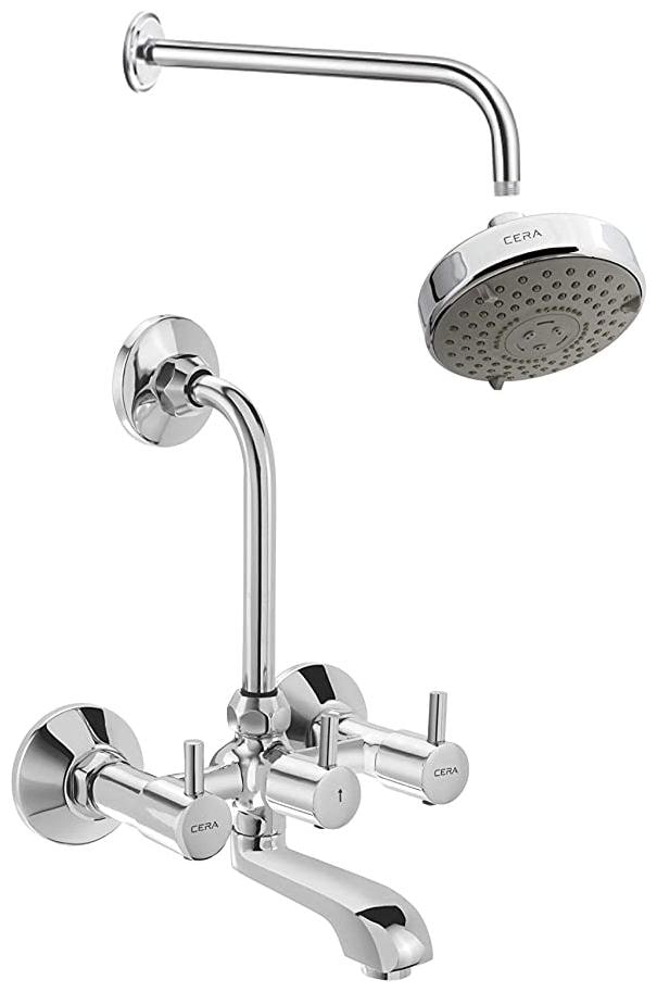 

CERA - Wall Mixture Quarter Turn with Overhead Shower Multi Flow (5 Inches) (15 inches) Shower Arm