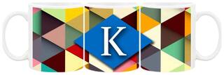 Ceramic Alphabet K Coffee Mug by AshvahTM - MUG341