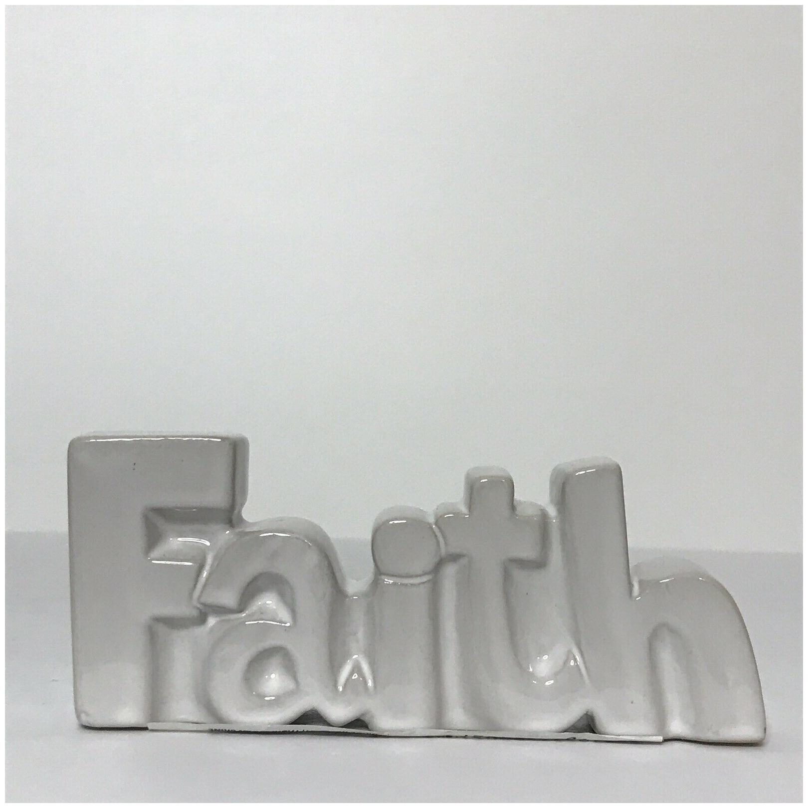 

Ceramic Decor Faith 5 25 X 2 25 X 1 New