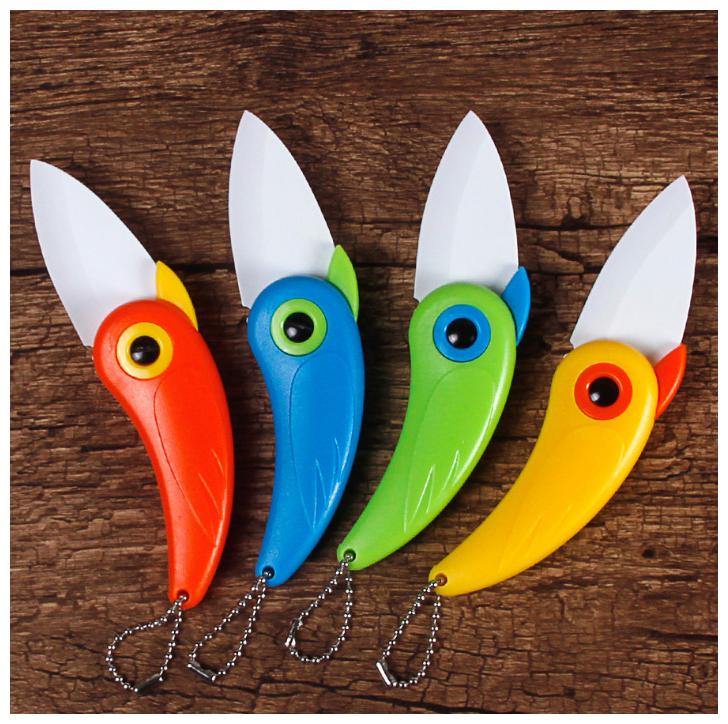 

Ceramic Fruit Knife Portable Bird Shape Knife Parrot Shaped Travel Knife