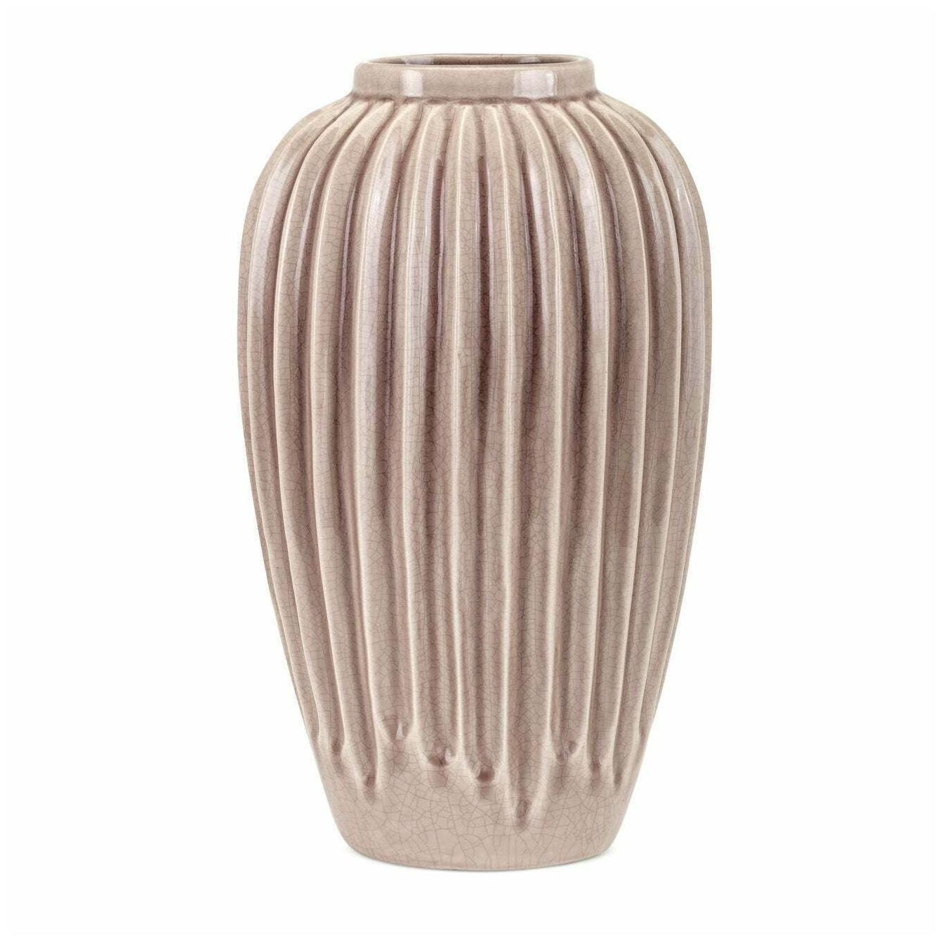 

Ceramic Table Vase with Embossed vertical Straight Lines