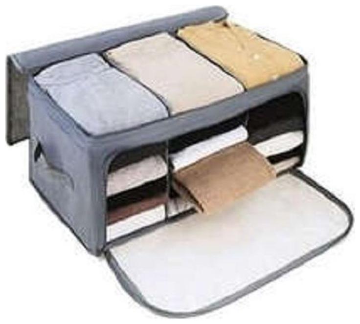 

Charcoal Storage Box Dual Open Two Zipper Organizer
