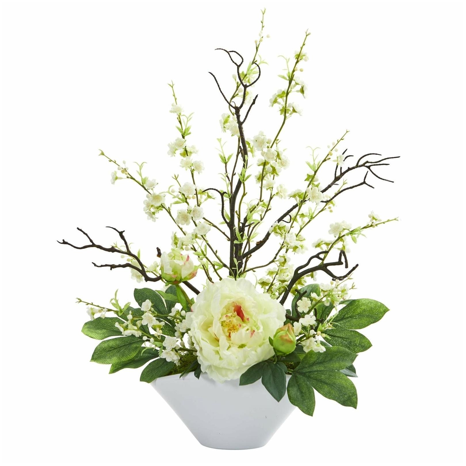 

Cherry Blossom Peony Artificial Arrangement