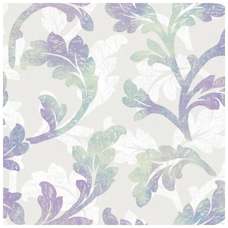 

Chesapeake by Brewster CHR11626 Natalia Iris Floral Scroll Wallpaper