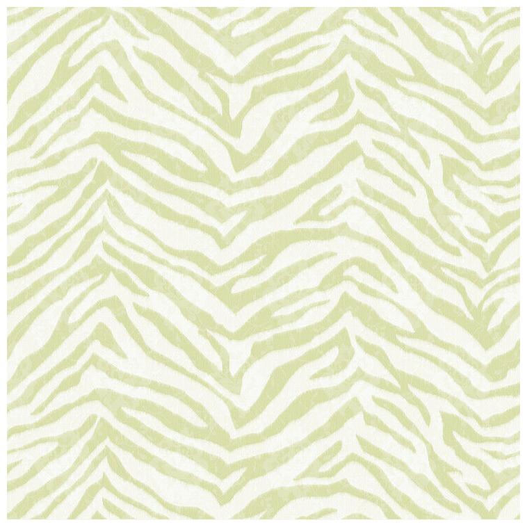 

Chesapeake by Brewster CHR11671 Mia Green Faux Zebra Stripes Wallpaper