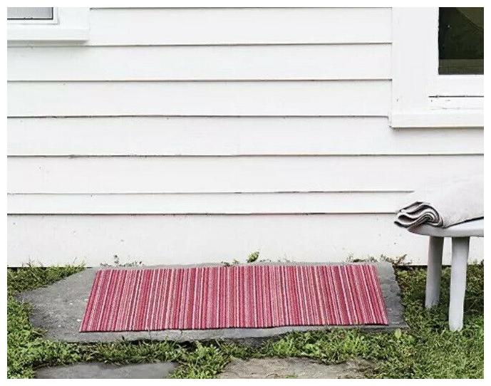 

Chilewich Skinny Stripe Utility Floor Mat 24 x 36 Raspberry