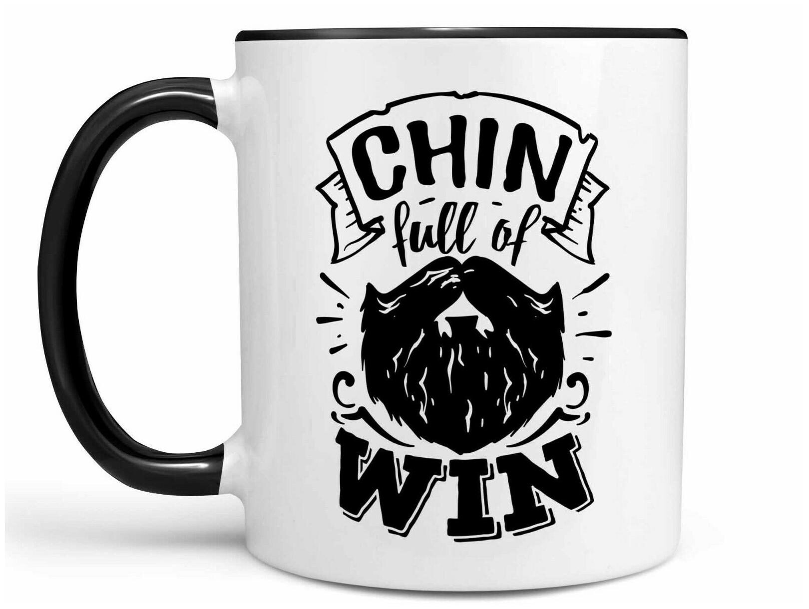 

Chin Full of Win Coffee Mug or Cup Funny Beard Coffee Mug Cup or Beard Gift