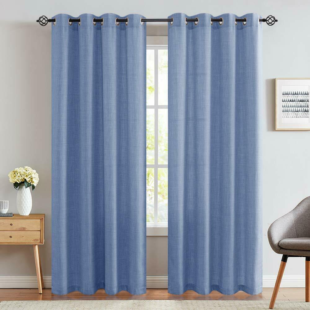 

Chris Semi Sheer Window Curtains Casual Weave Textured Privacy 2 Panels