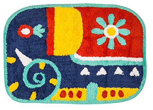 

Chumbak Snug Elephant Bath Rug - Blue
