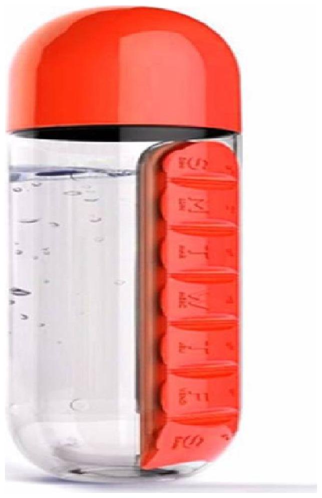 

cierie Plastic Red Water Bottle ( 600 ml Set of 1 )