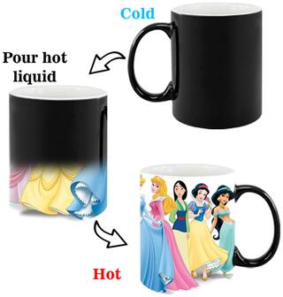 Cindrella and Disney Princess Magic Mug - Birthday Gift for Kids by Ashvah -MagicMug2015
